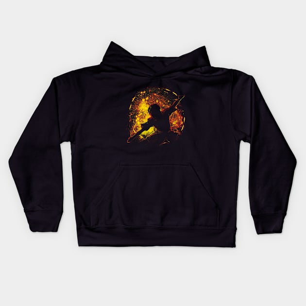 galactic prince of fire Kids Hoodie by kharmazero